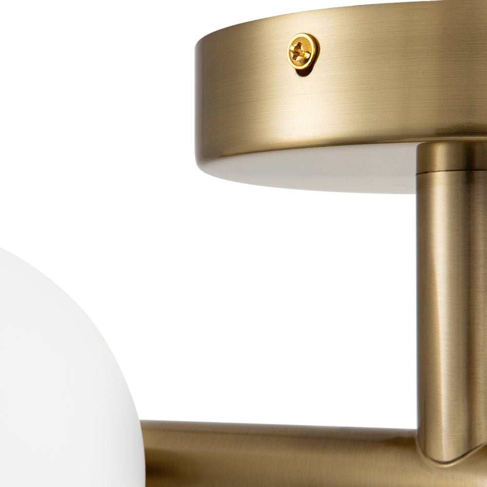 3-light Opal Glass Bubble Semi Flush Mount
