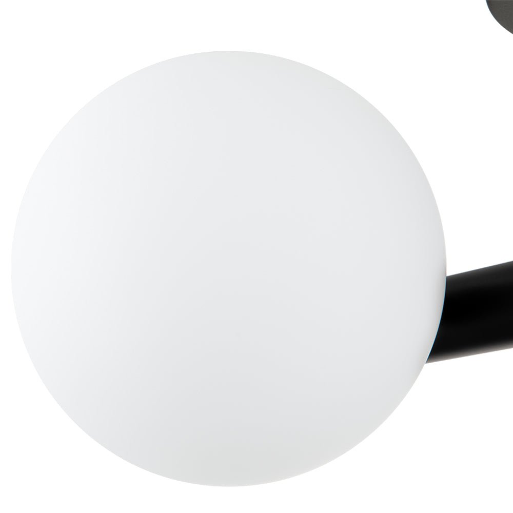 3-light Opal Glass Bubble Semi Flush Mount