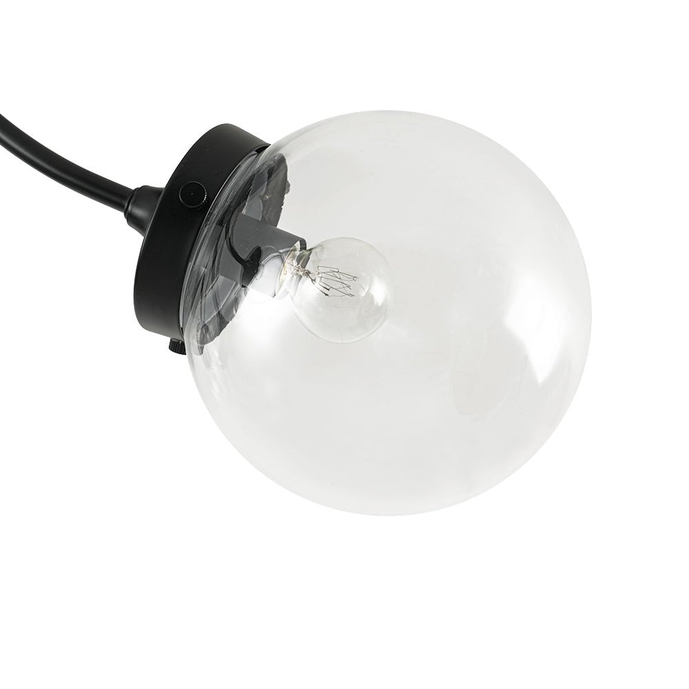 4-Light Bloom Clear Glass Globe Semi Flush Mount