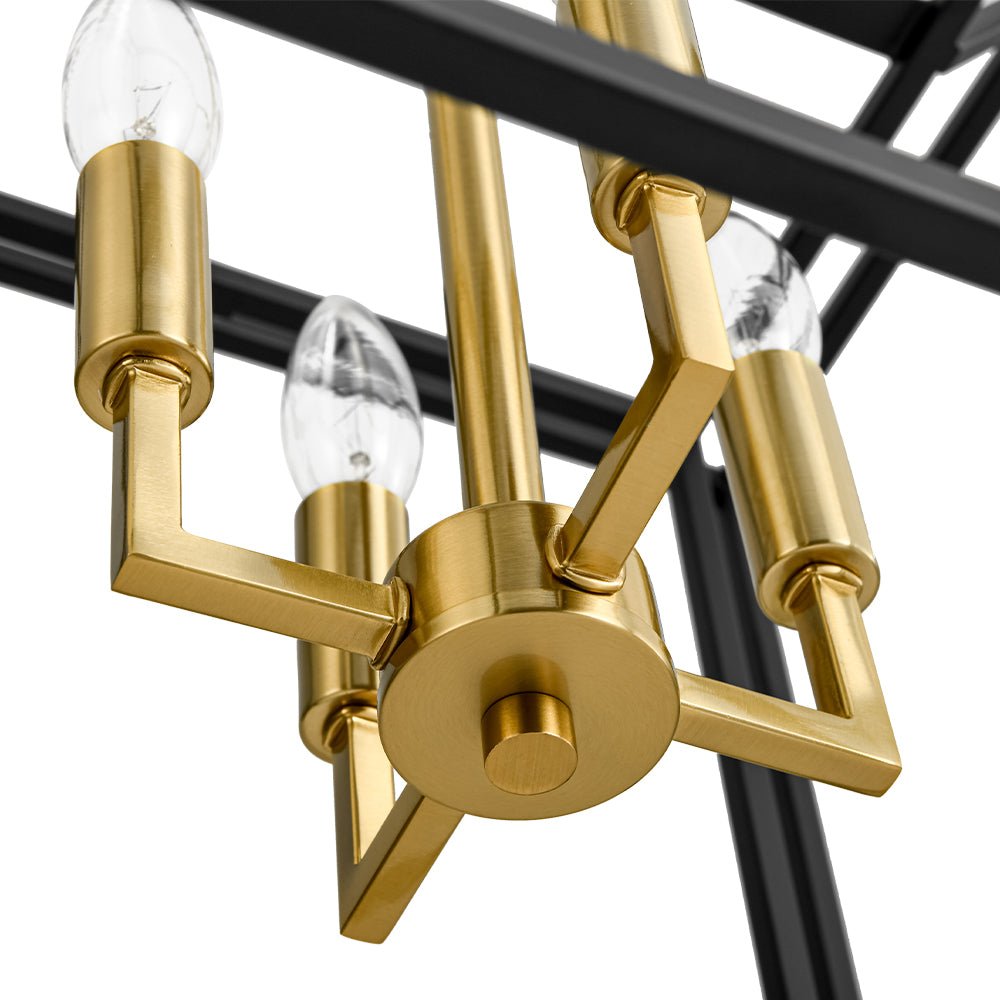 4-Light Candle Style Tiered Square Lantern Pendant