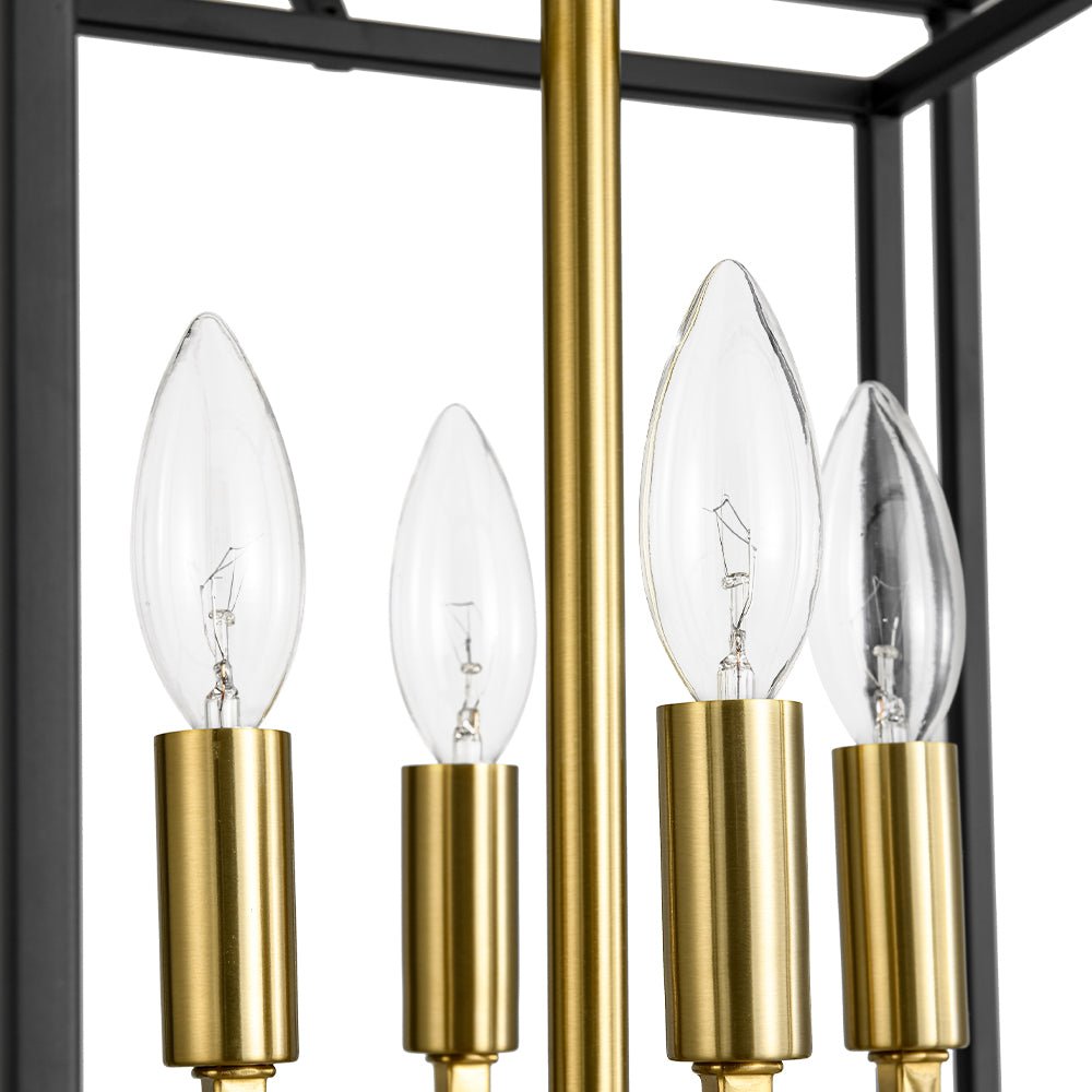 4-Light Candle Style Tiered Square Lantern Pendant