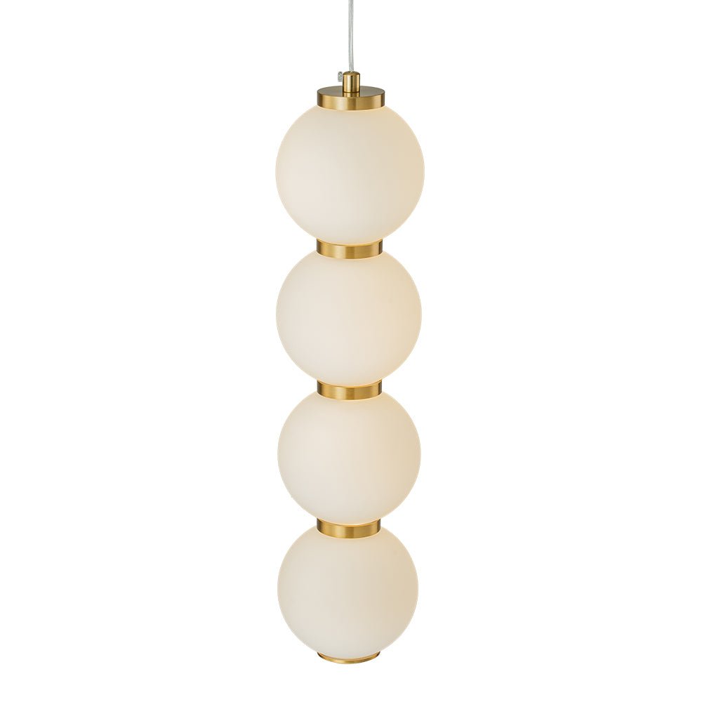 4-Light LED Frosted Glass Strand Globe Pendant Light
