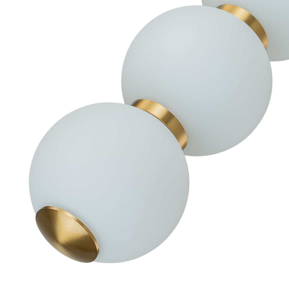 4-Light LED Frosted Glass Strand Globe Pendant Light