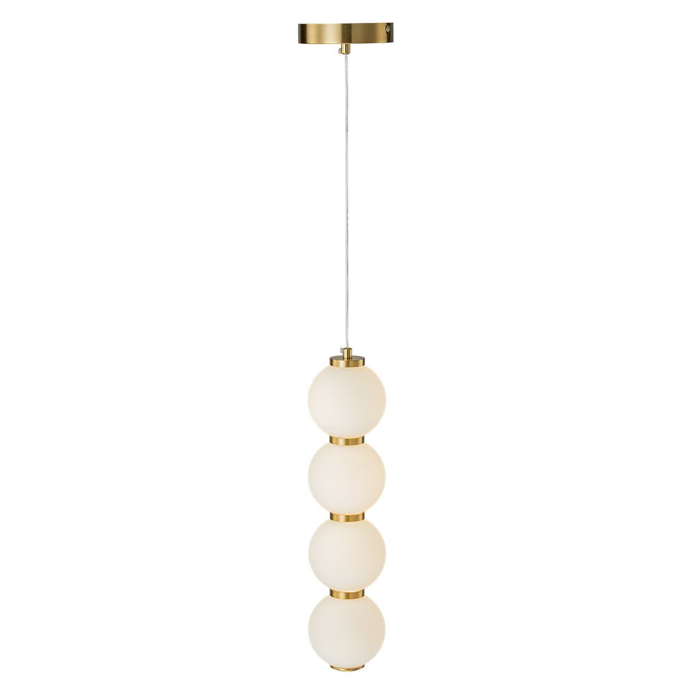 4-Light LED Frosted Glass Strand Globe Pendant Light
