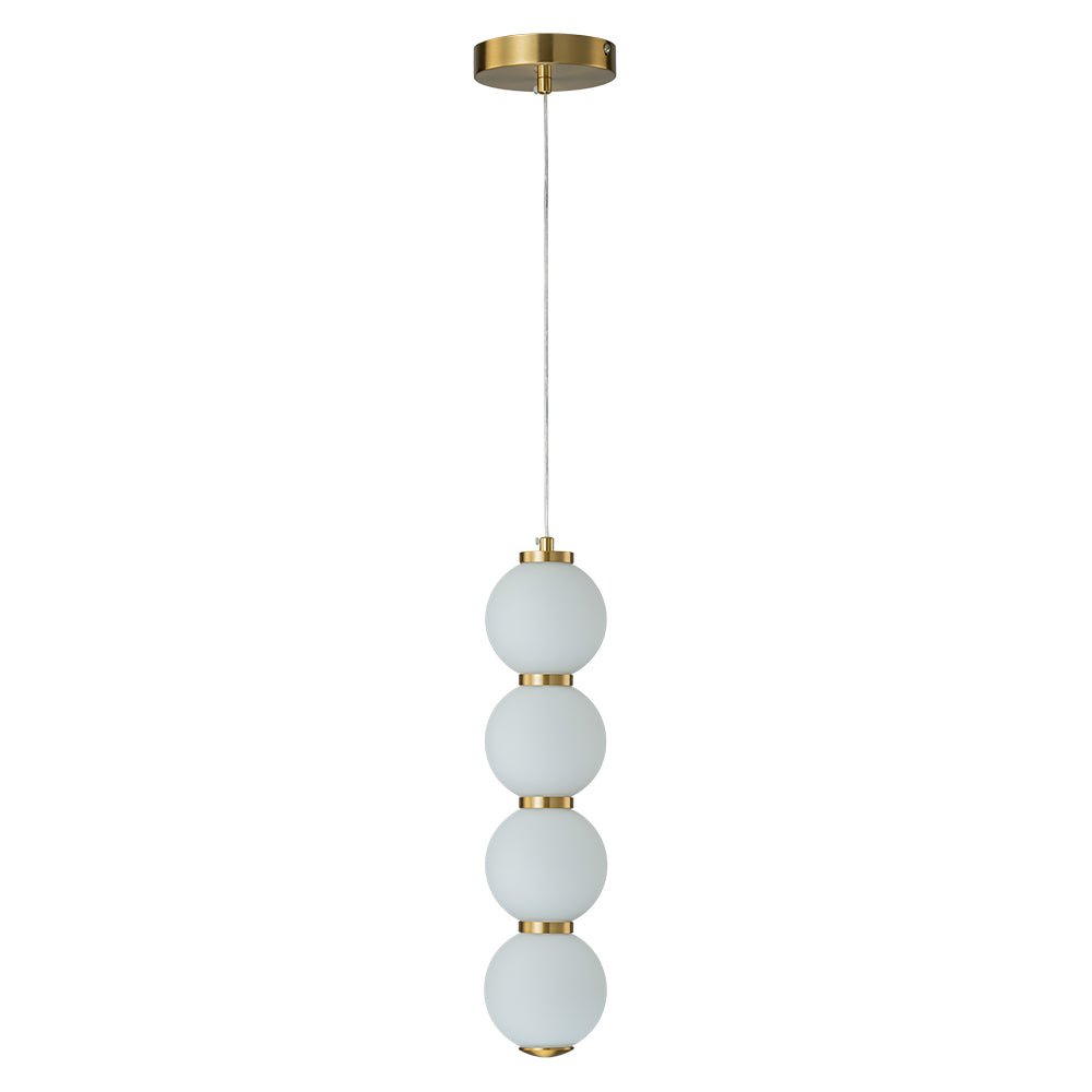 4-Light LED Frosted Glass Strand Globe Pendant Light