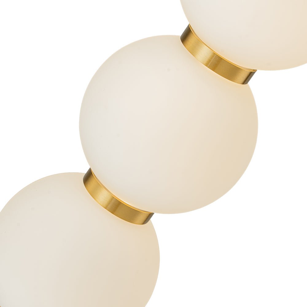 4-Light LED Frosted Glass Strand Globe Pendant Light
