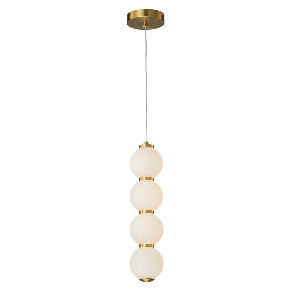 4-Light LED Frosted Glass Strand Globe Pendant Light