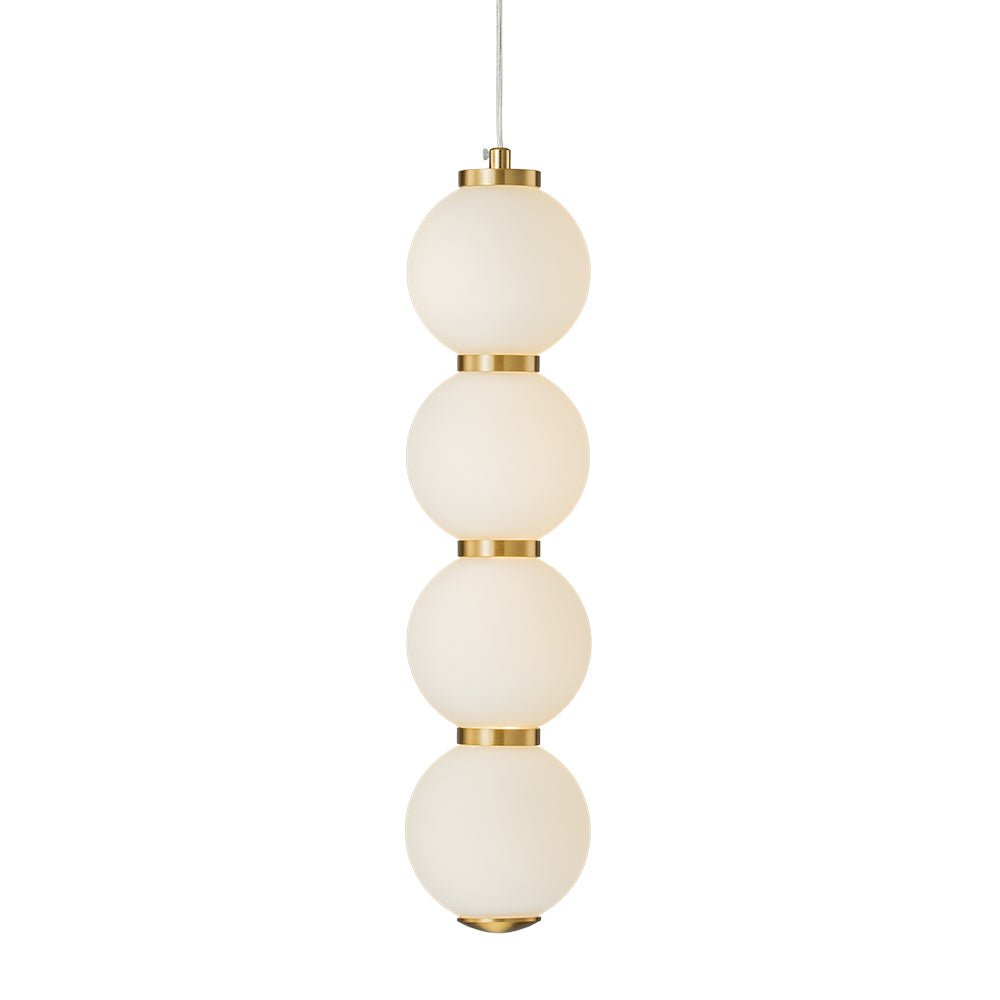 4-Light LED Frosted Glass Strand Globe Pendant Light