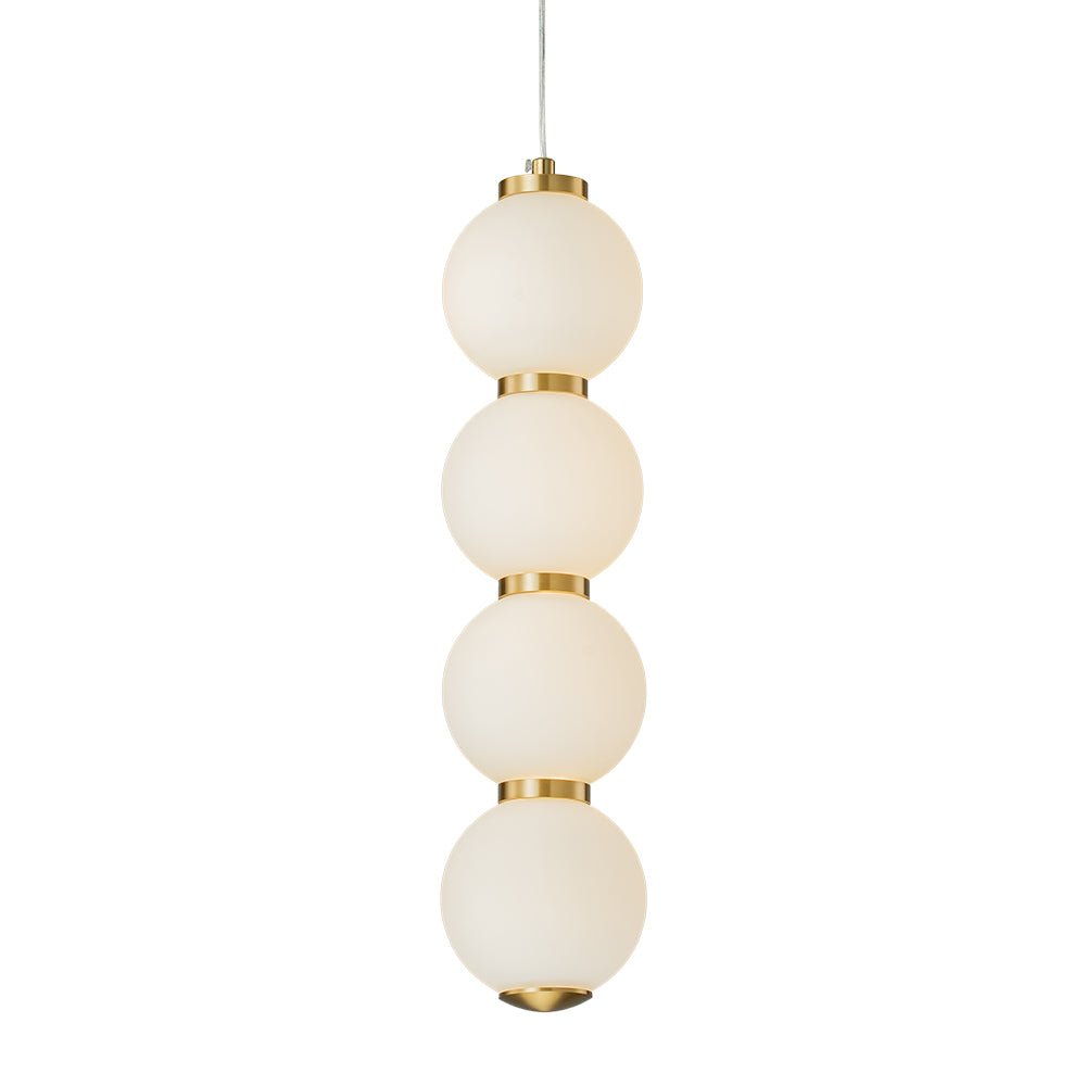 4-Light LED Frosted Glass Strand Globe Pendant Light