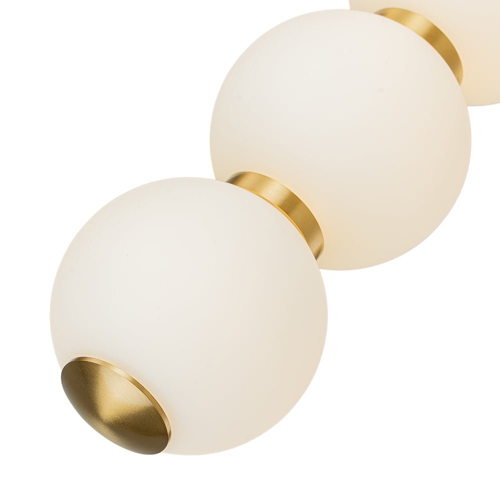 4-Light LED Frosted Glass Strand Globe Pendant Light