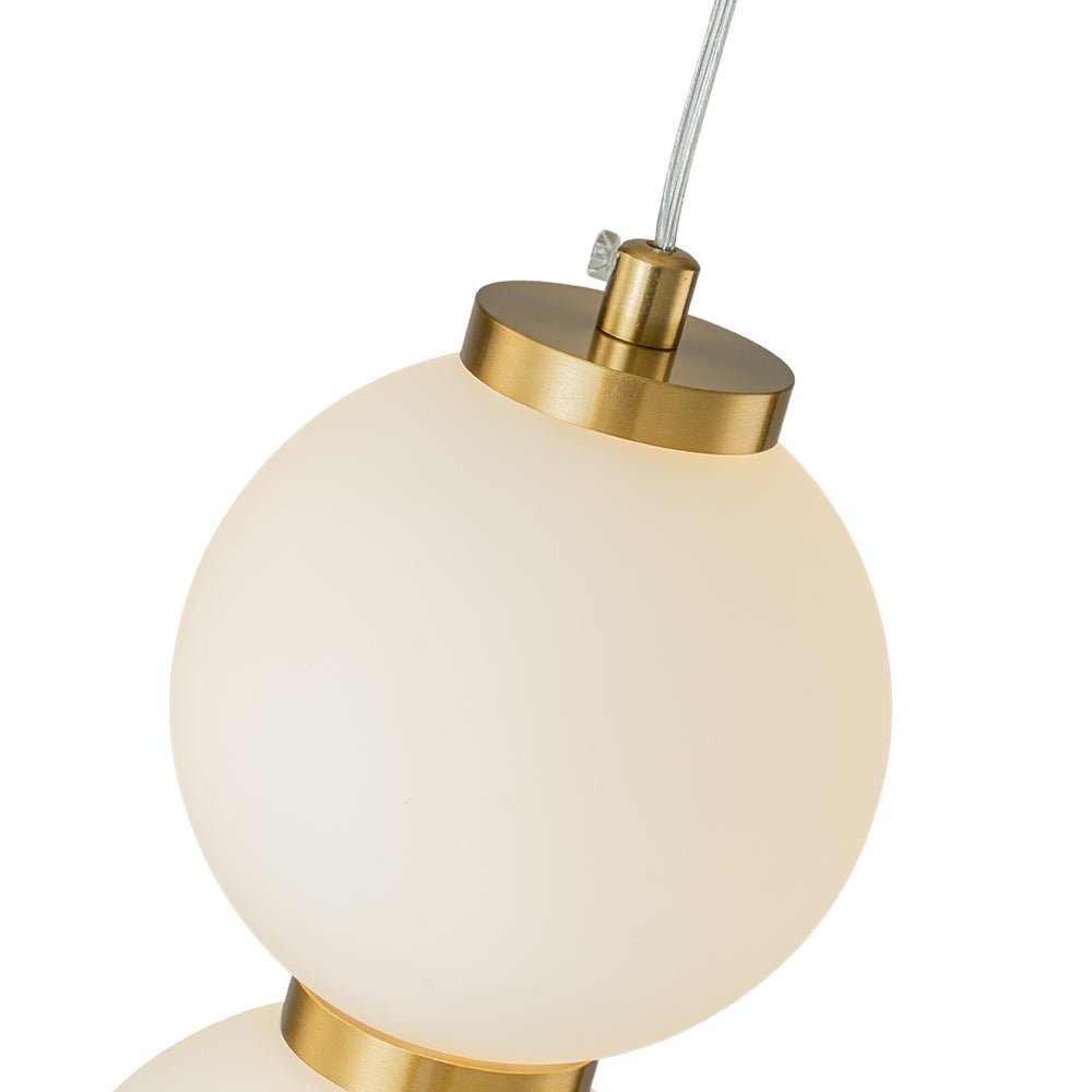 4-Light LED Frosted Glass Strand Globe Pendant Light