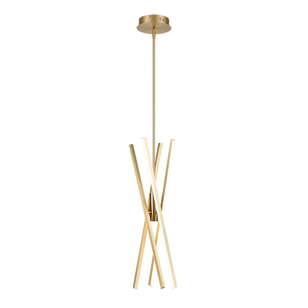 4-Light Dimmable LED Tube Sputnik Chandelier