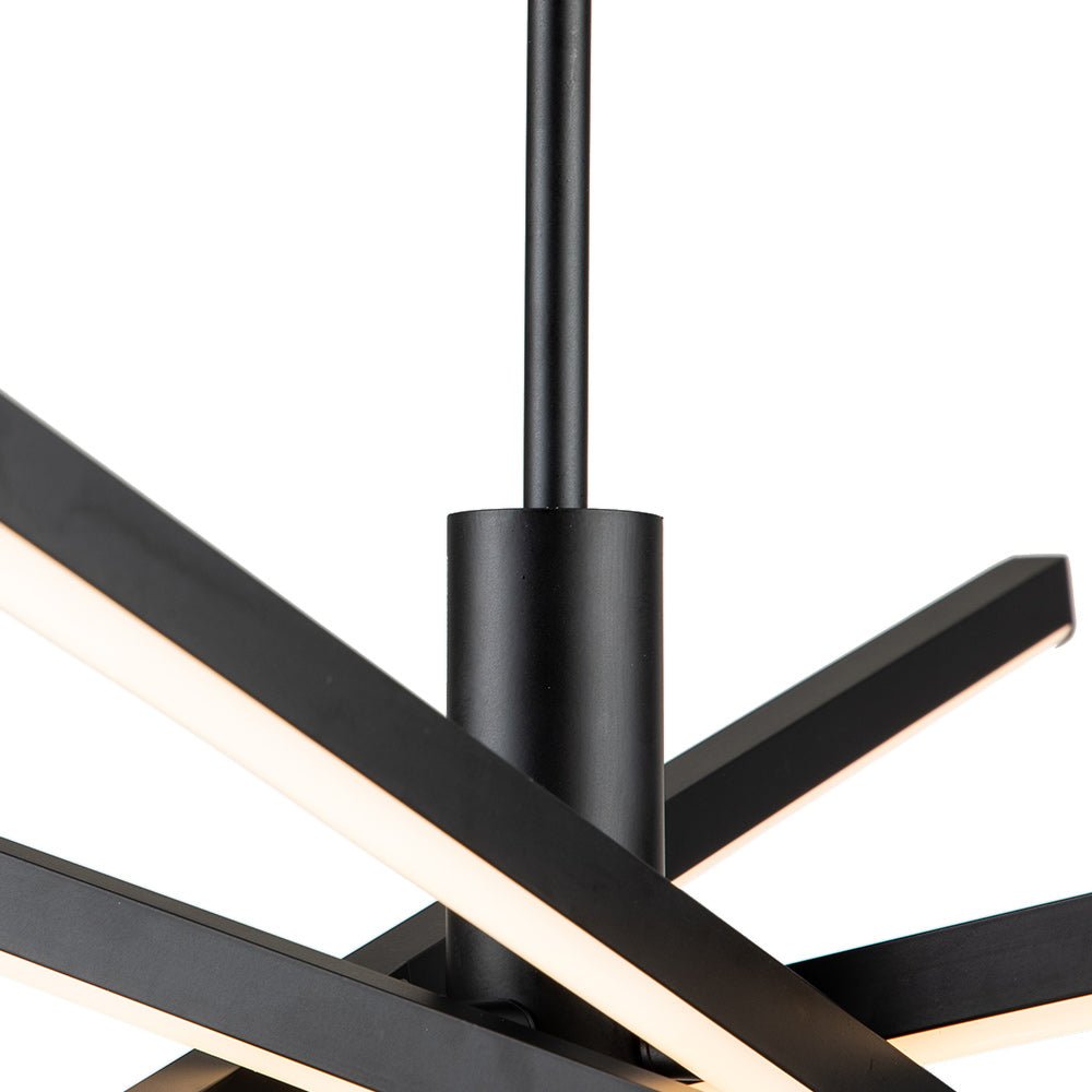 4-Light Dimmable LED Tube Sputnik Chandelier