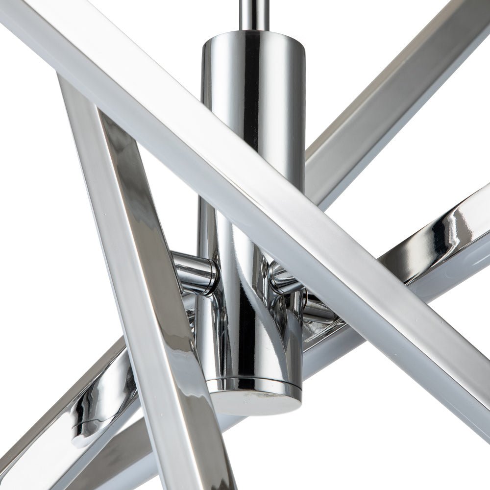 4-Light Dimmable LED Tube Sputnik Chandelier