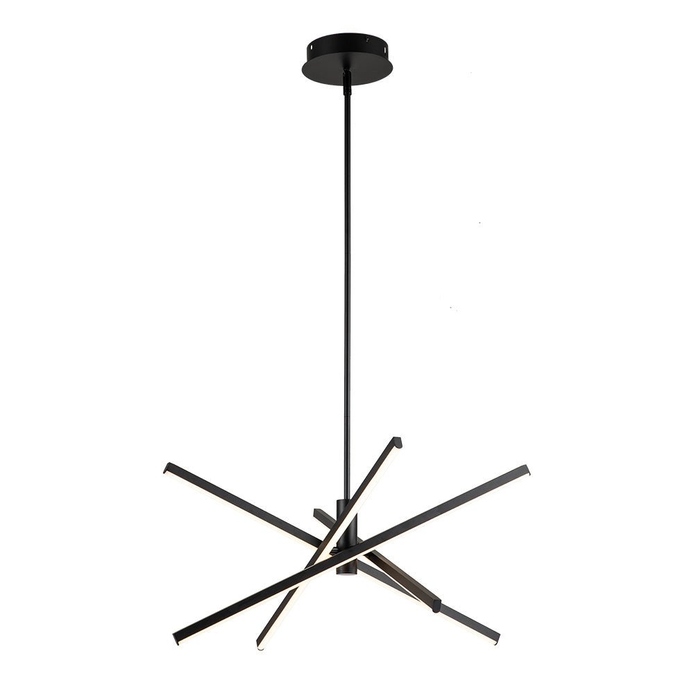 4-Light Dimmable LED Tube Sputnik Chandelier