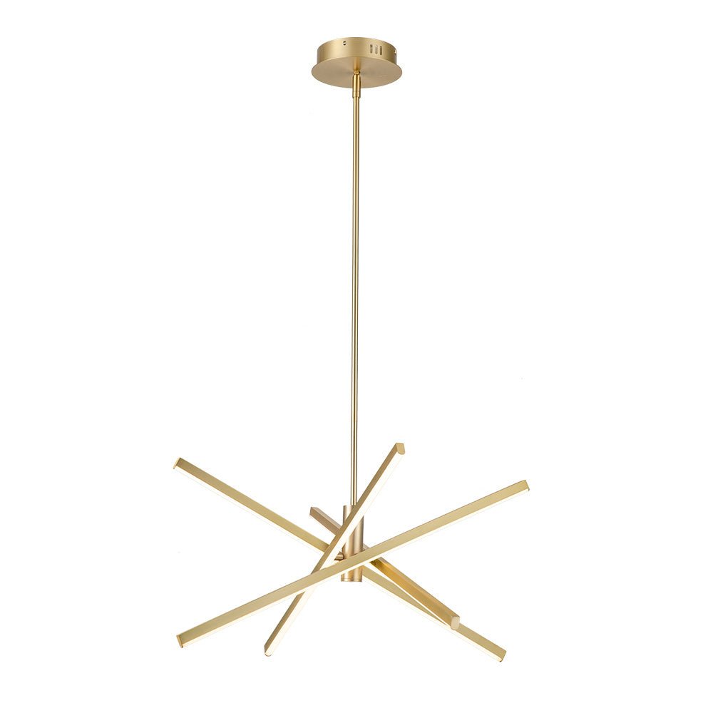 4-Light Dimmable LED Tube Sputnik Chandelier