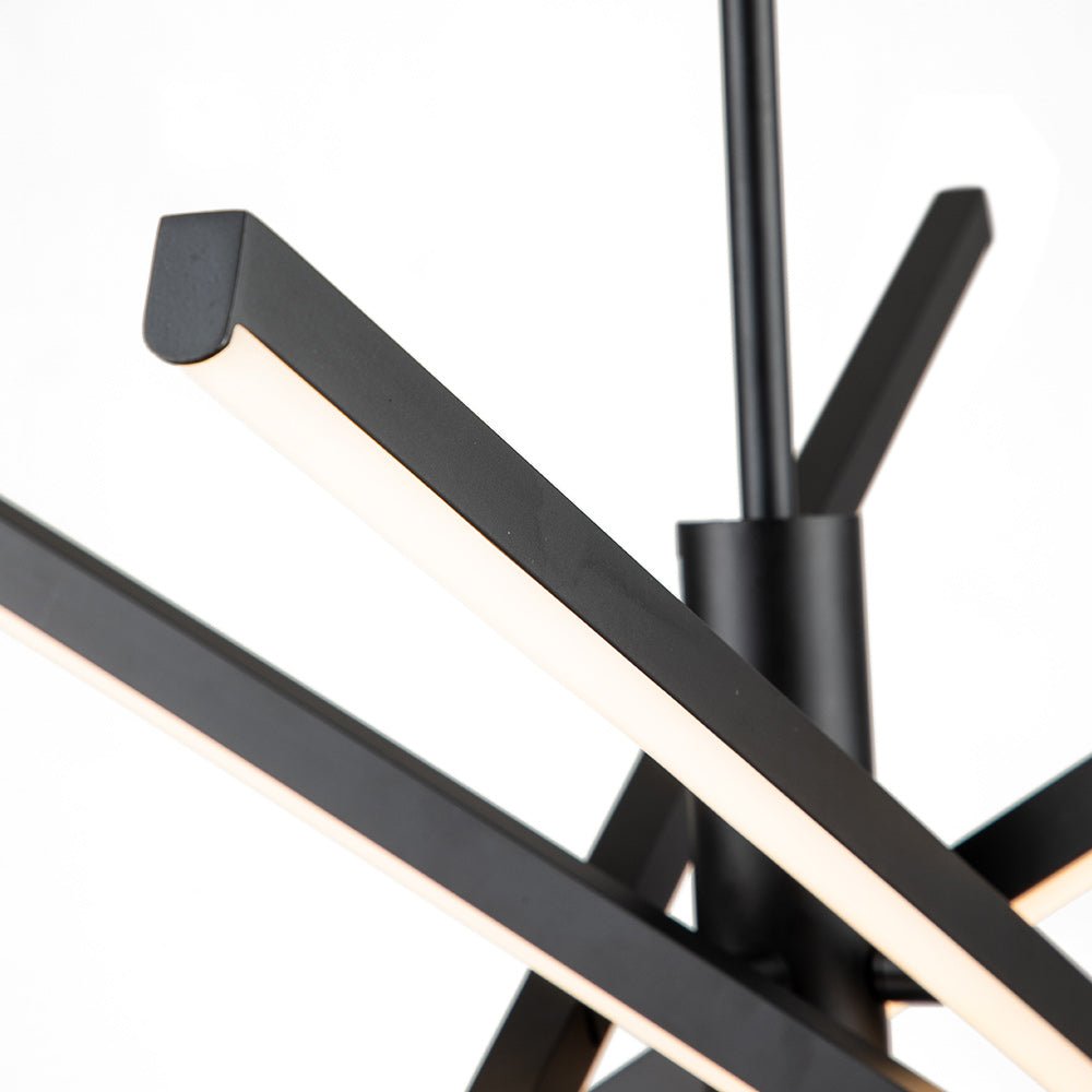 4-Light Dimmable LED Tube Sputnik Chandelier