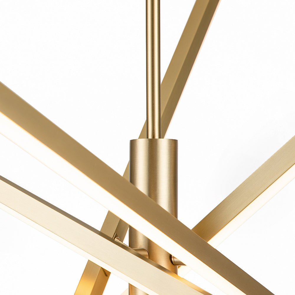 4-Light Dimmable LED Tube Sputnik Chandelier