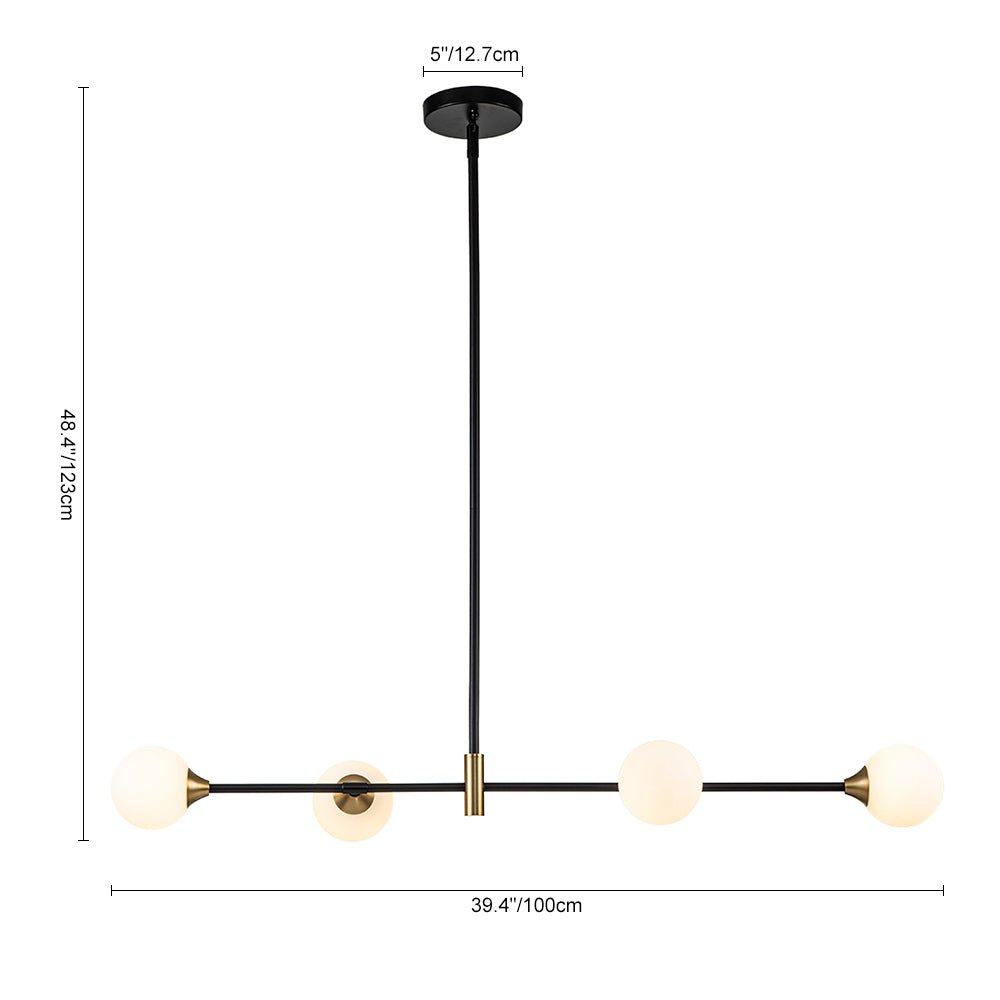 (OpenBox) 4-Light Opal Glass Globe Kitchen Island Pendant