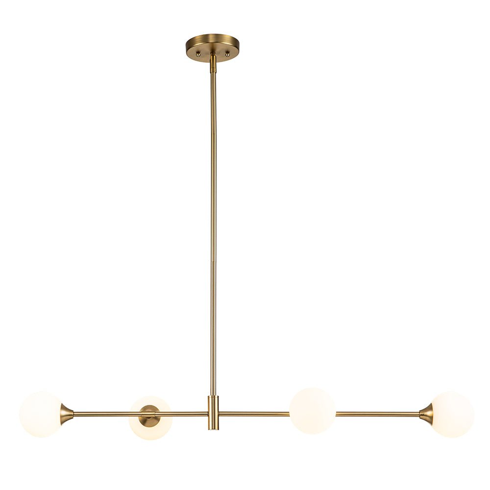 (OpenBox) 4-Light Opal Glass Globe Kitchen Island Pendant