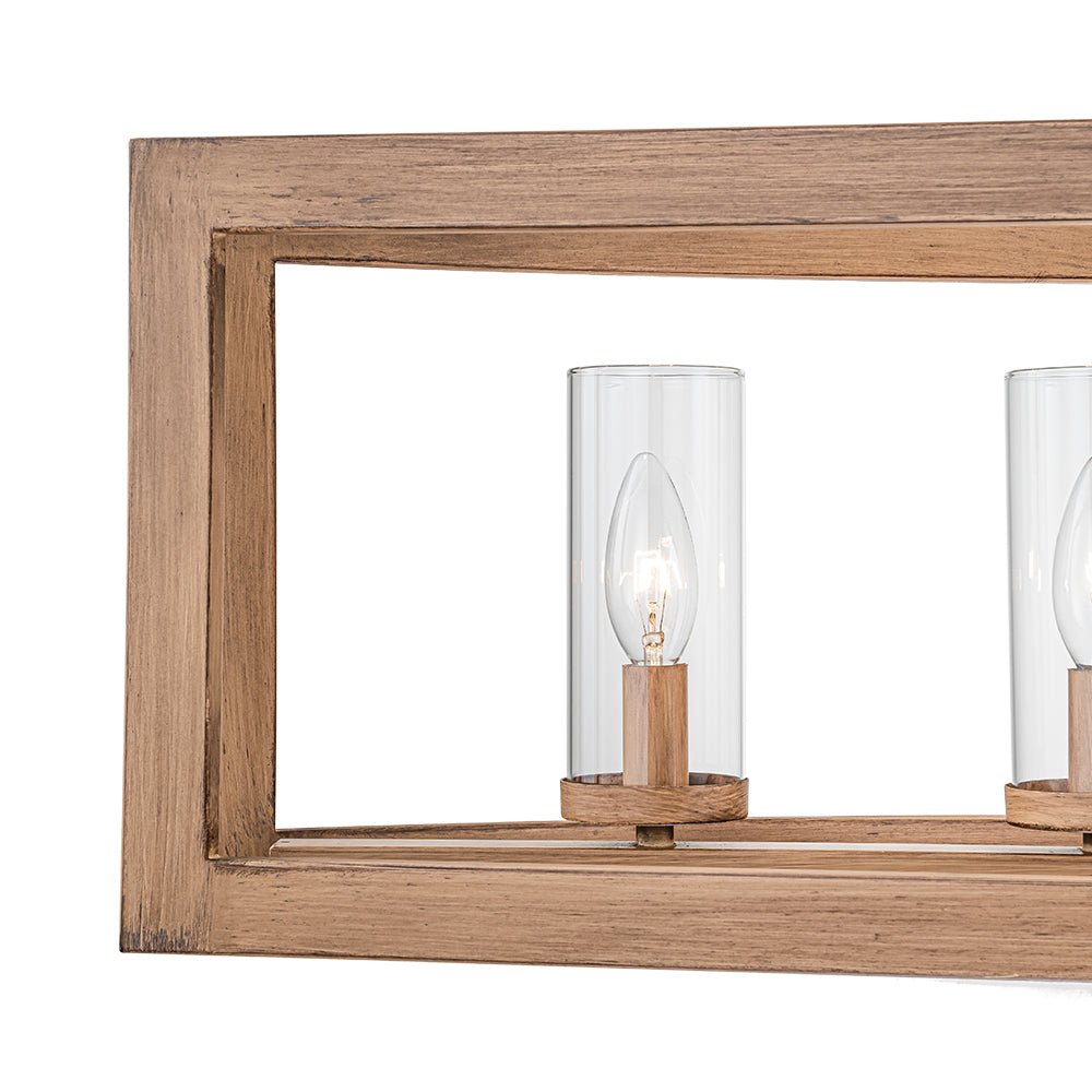 5-Light Curved Rectangle Frame Island Chandelier