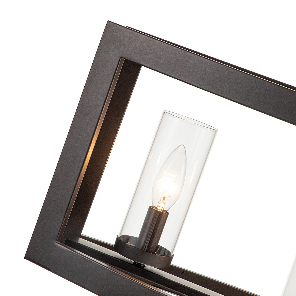 5-Light Curved Rectangle Frame Island Chandelier