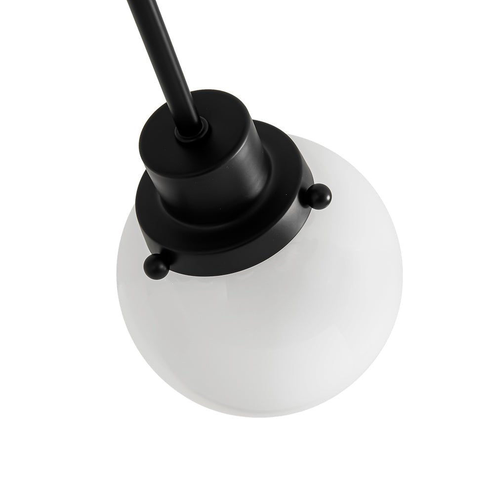 6-Light Opal Glass Globe Sputnik Semi Flush Mount