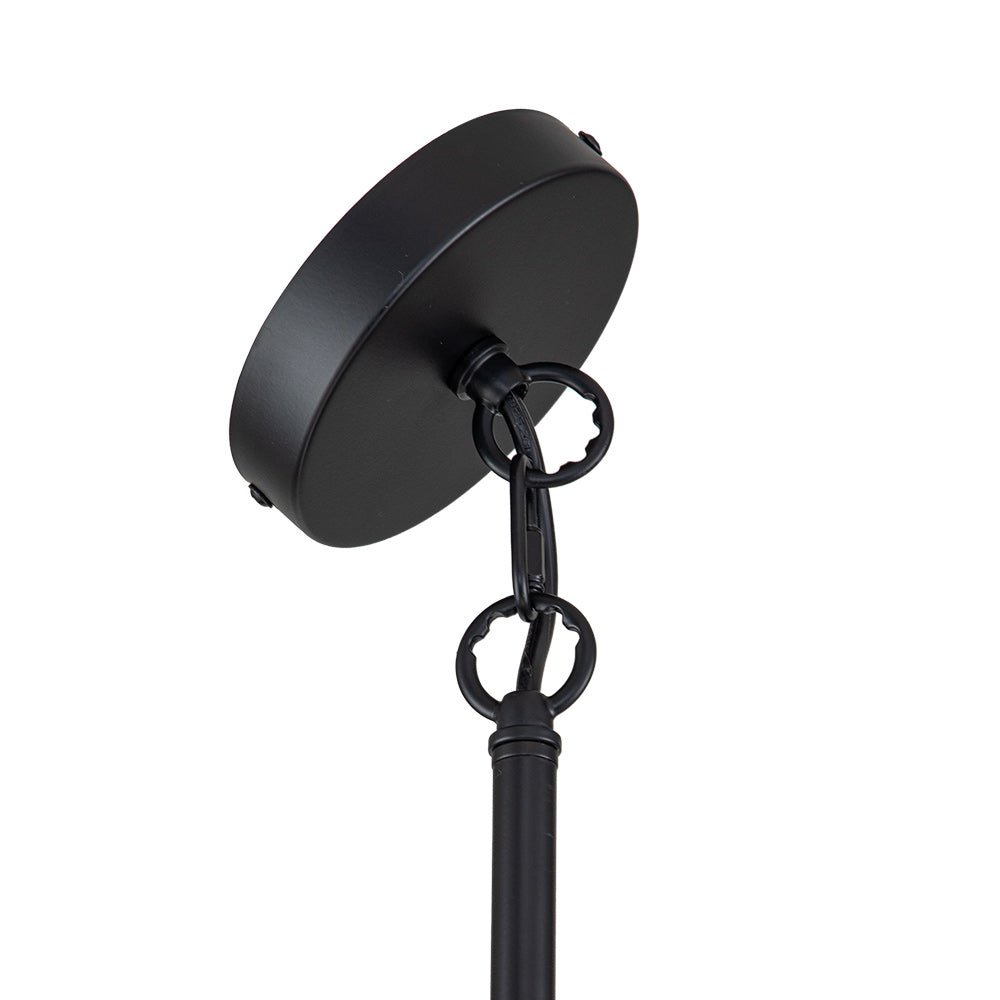 8-Light Mid Century Black Brass Sputnik Chandelier