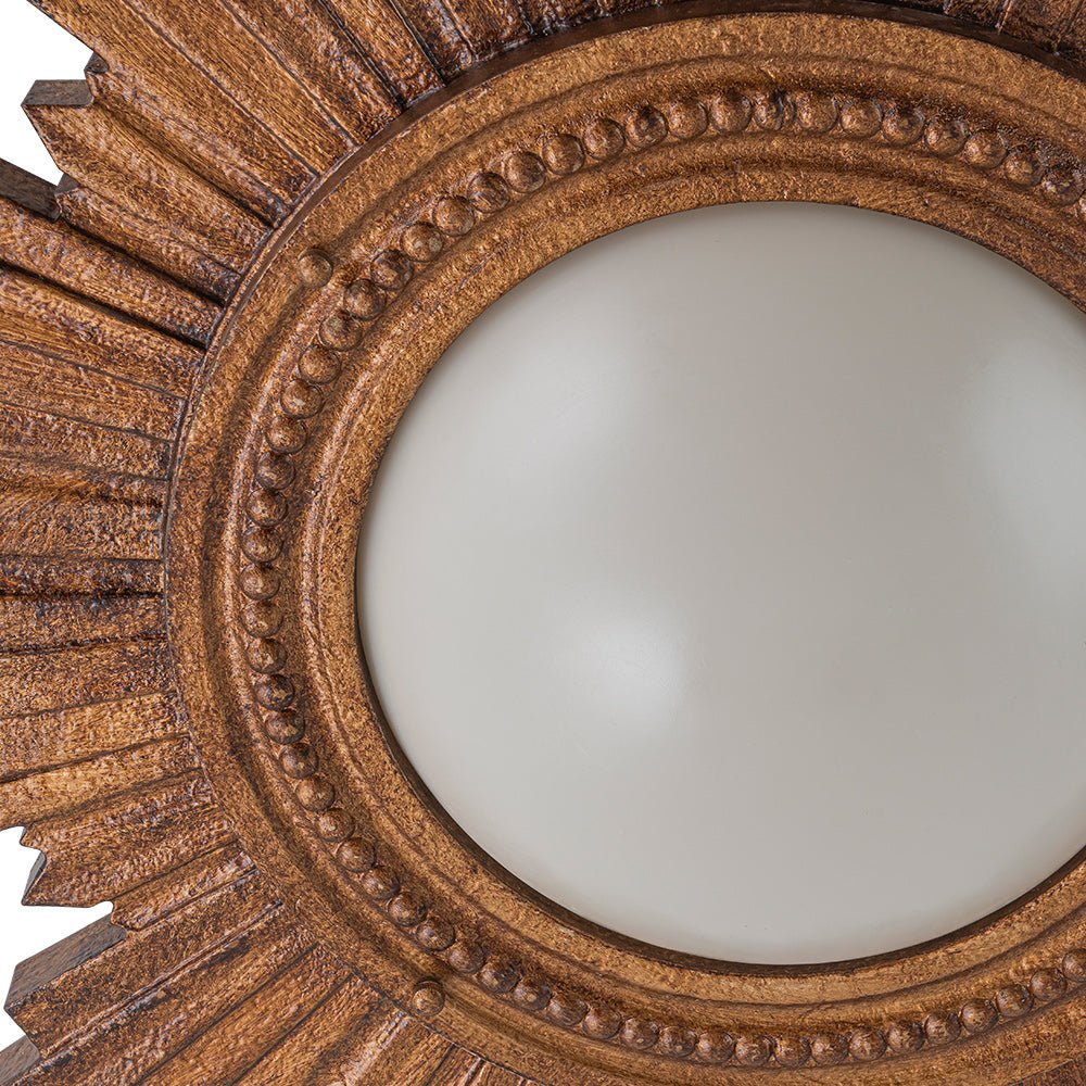 Antique Apollo Sunburst Sculpture Flush Mount / Wall Light