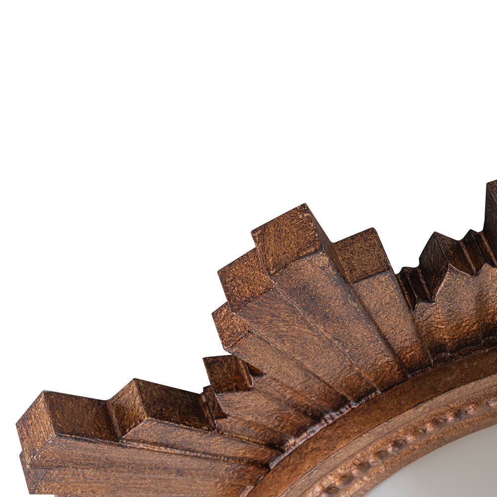 Antique Apollo Sunburst Sculpture Flush Mount / Wall Light