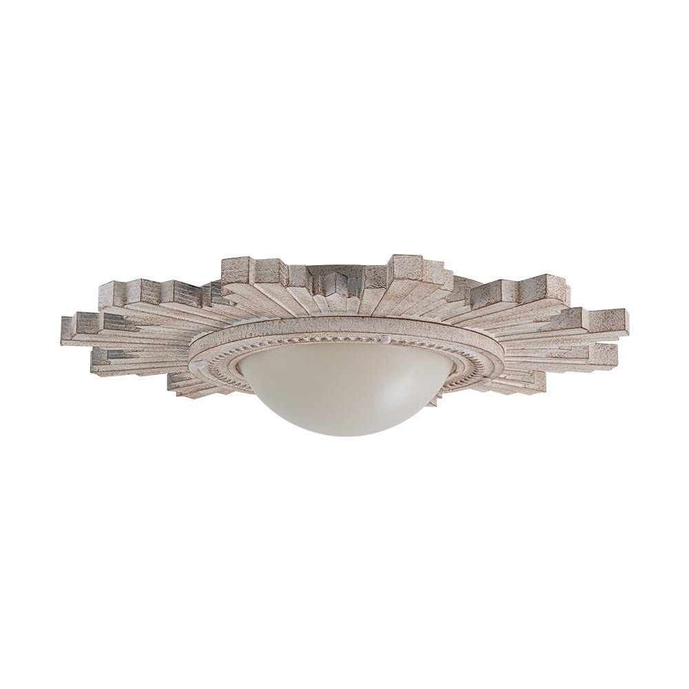 Antique Apollo Sunburst Sculpture Flush Mount / Wall Light