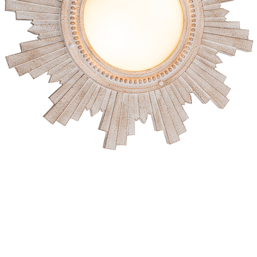 Antique Apollo Sunburst Sculpture Flush Mount / Wall Light