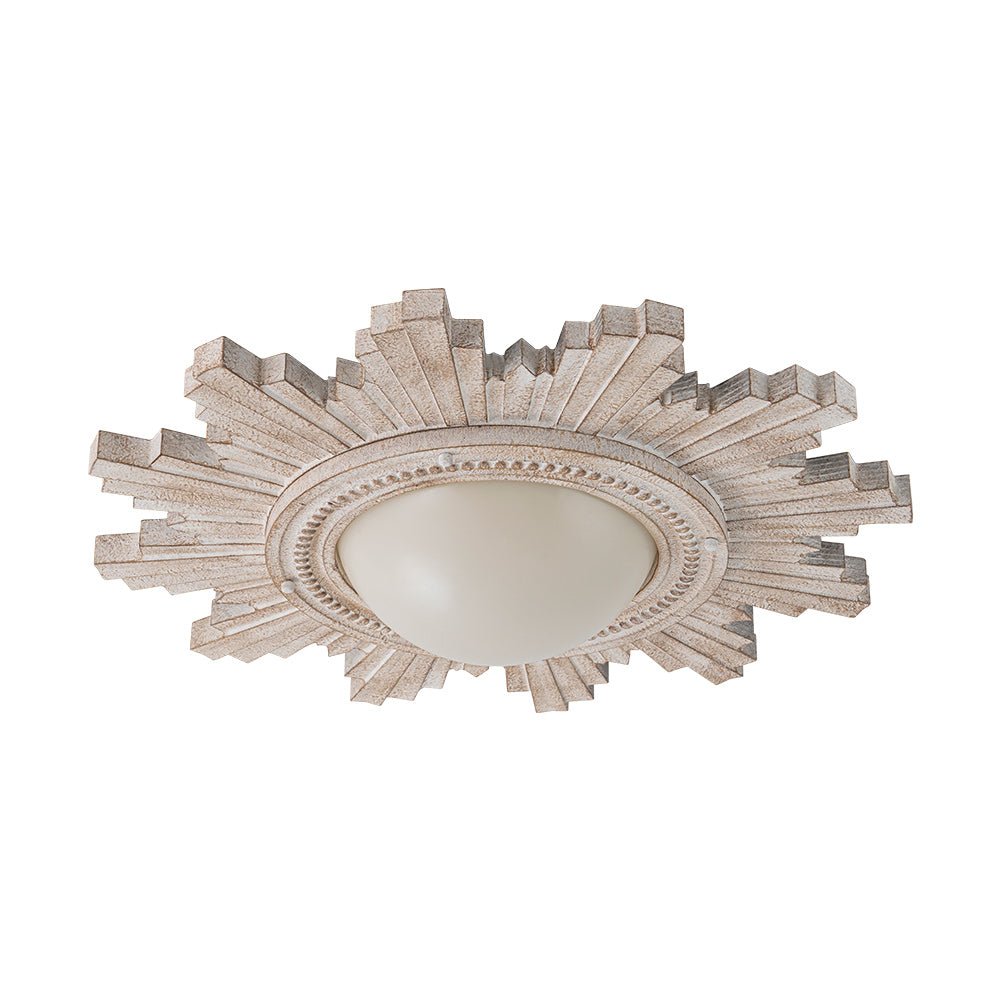 Antique Apollo Sunburst Sculpture Flush Mount / Wall Light