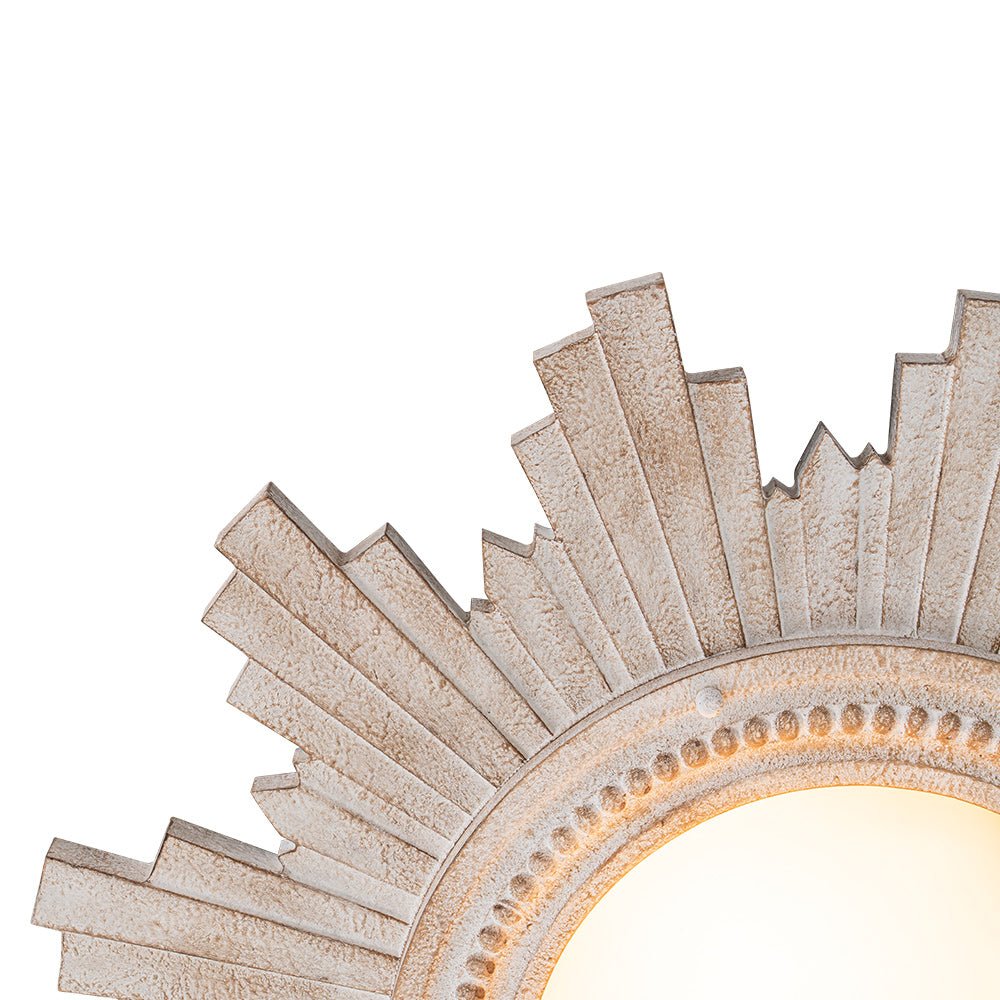 Antique Apollo Sunburst Sculpture Flush Mount / Wall Light