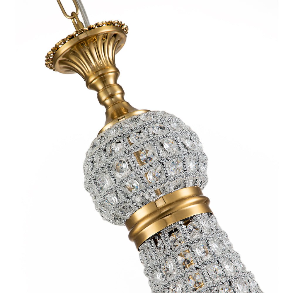 Antique Vintage French Crystal Empire Chandelier