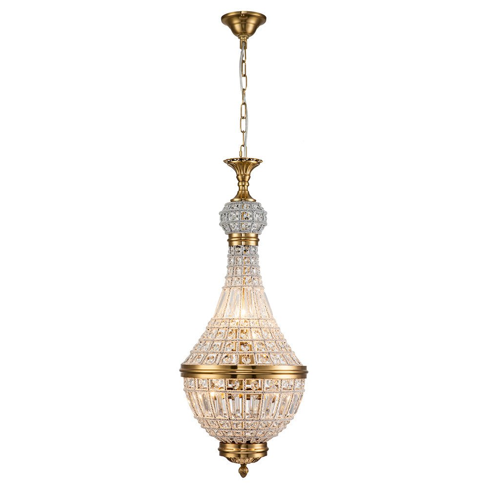 Antique Vintage French Crystal Empire Chandelier