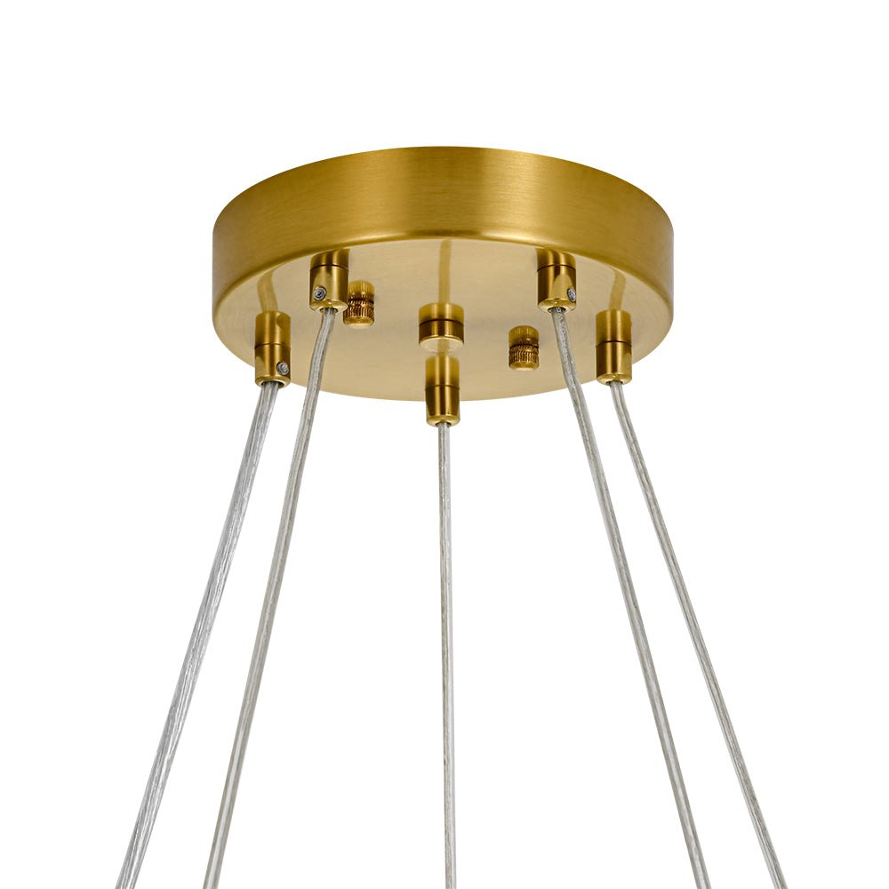 Art Deco 10-Light Glass Globe Bubble Circle Chandelier
