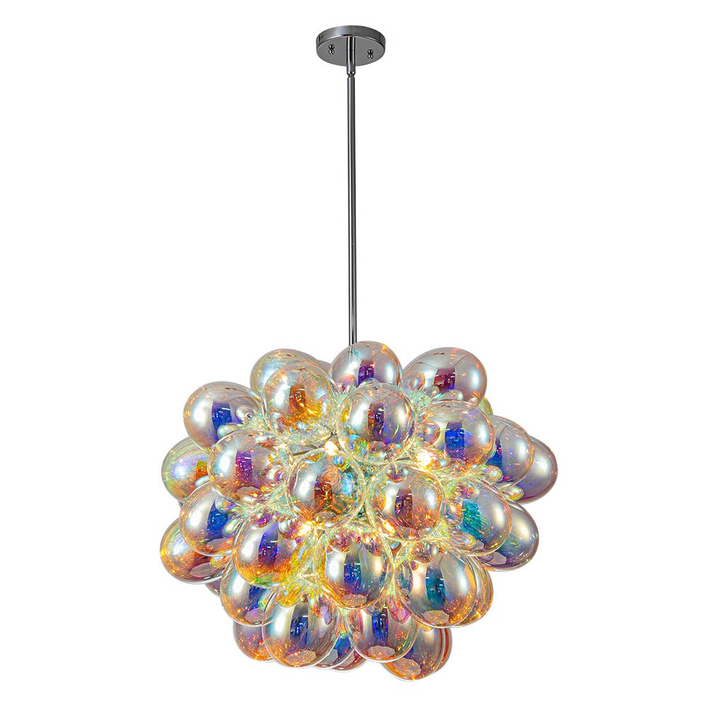 Bauhaus Color Stained Glass Cluster Bubble Chandelier
