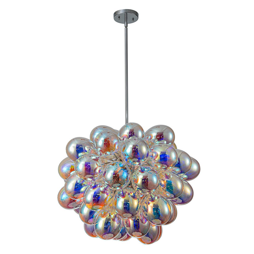 Bauhaus Color Stained Glass Cluster Bubble Chandelier
