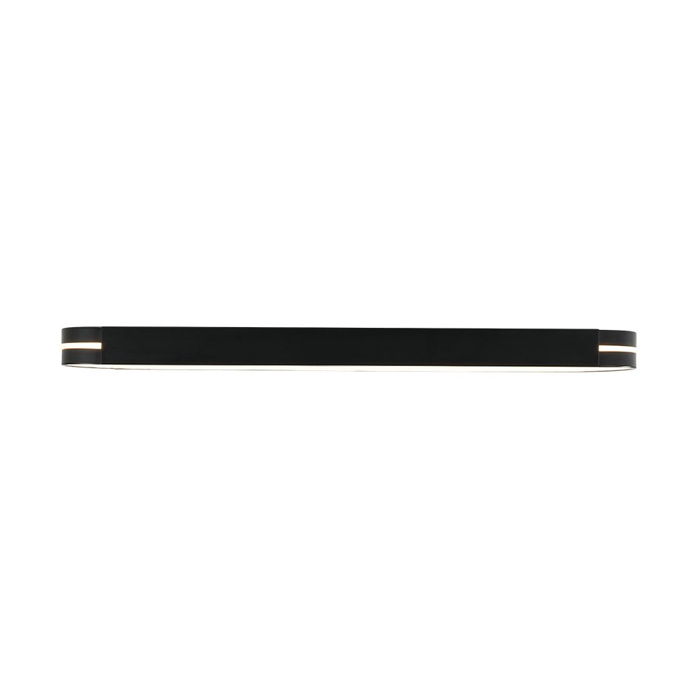 Black Minimalist Oval Dimmable LED Flush Mount Light
