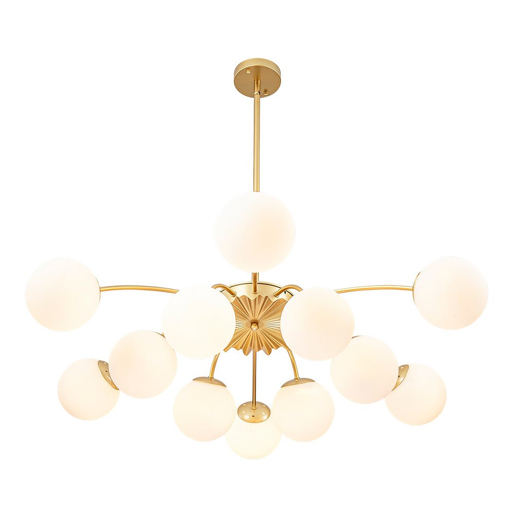 (OpenBox) Blossom 12-Light Opal Glass Bubble Semi Flush Chandelier
