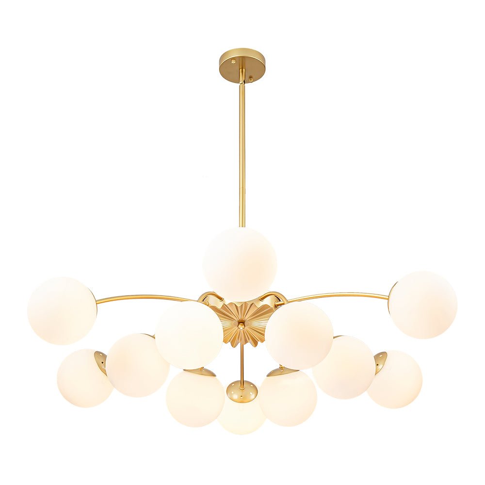 (OpenBox) Blossom 12-Light Opal Glass Bubble Semi Flush Chandelier
