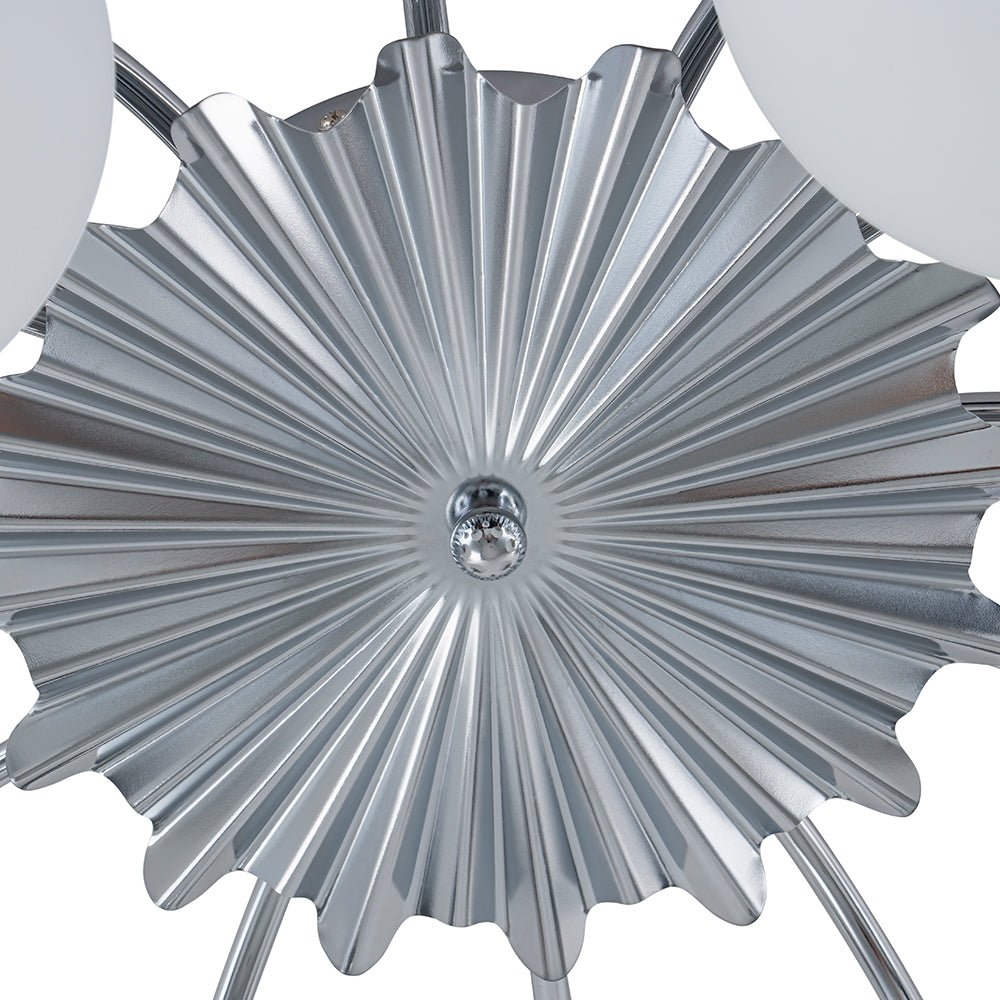 (OpenBox) Blossom 12-Light Opal Glass Bubble Semi Flush Chandelier
