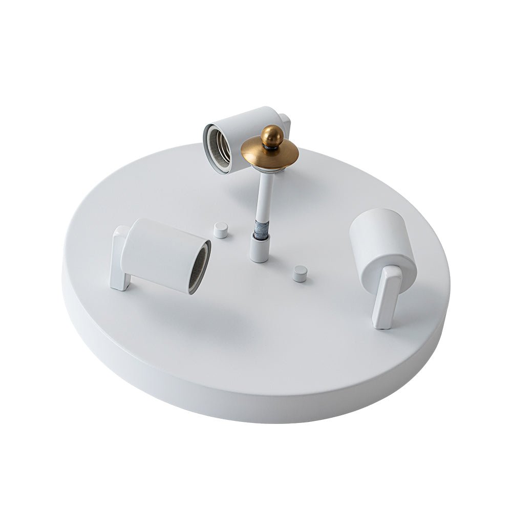 Boho Pleated Flower White Crackled Glass Semi Flush