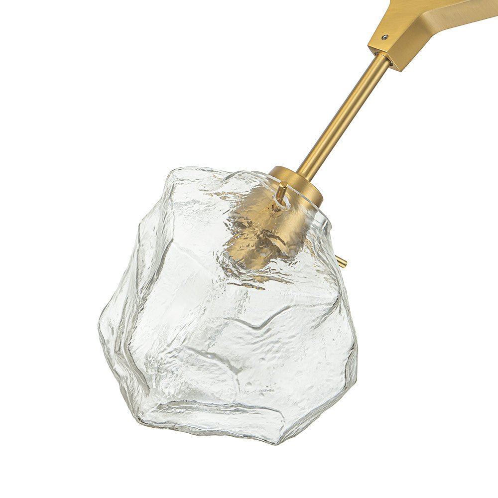 (OpenBox) Brass 10-Light Branch Frozen Glass Ice Style Island Pendant