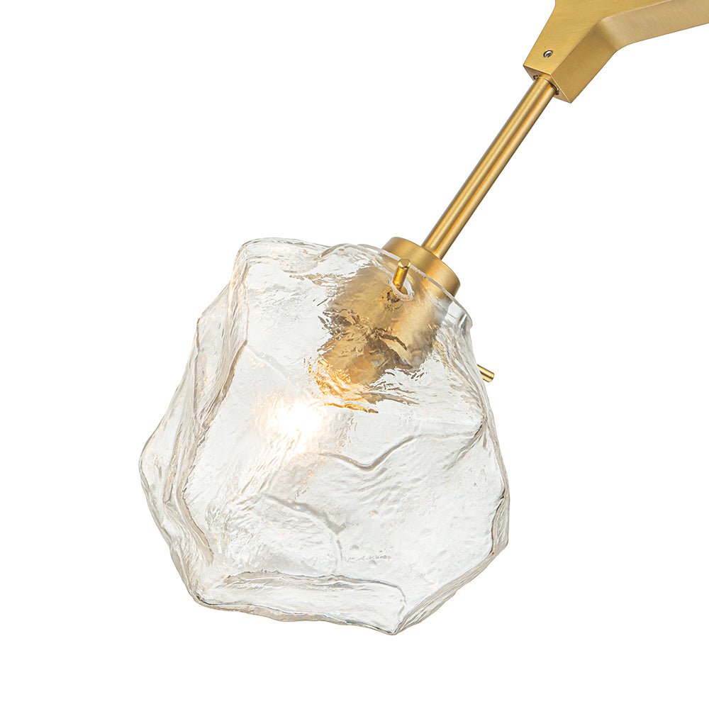 (OpenBox) Brass 10-Light Branch Frozen Glass Ice Style Island Pendant