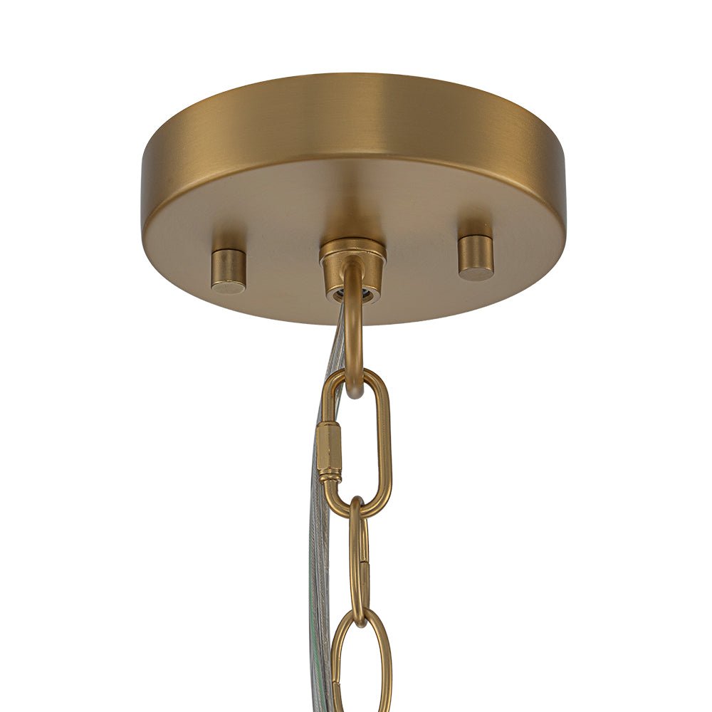 Brass Clear Glass Geometric Cube Lantern Pendant Light