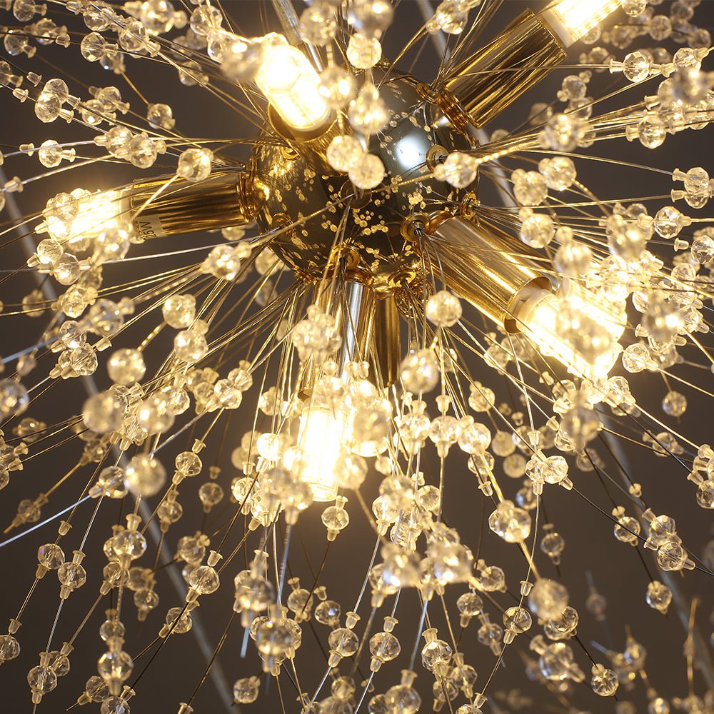 Brass Cluster Firework Dandelion Pendant Chandelier