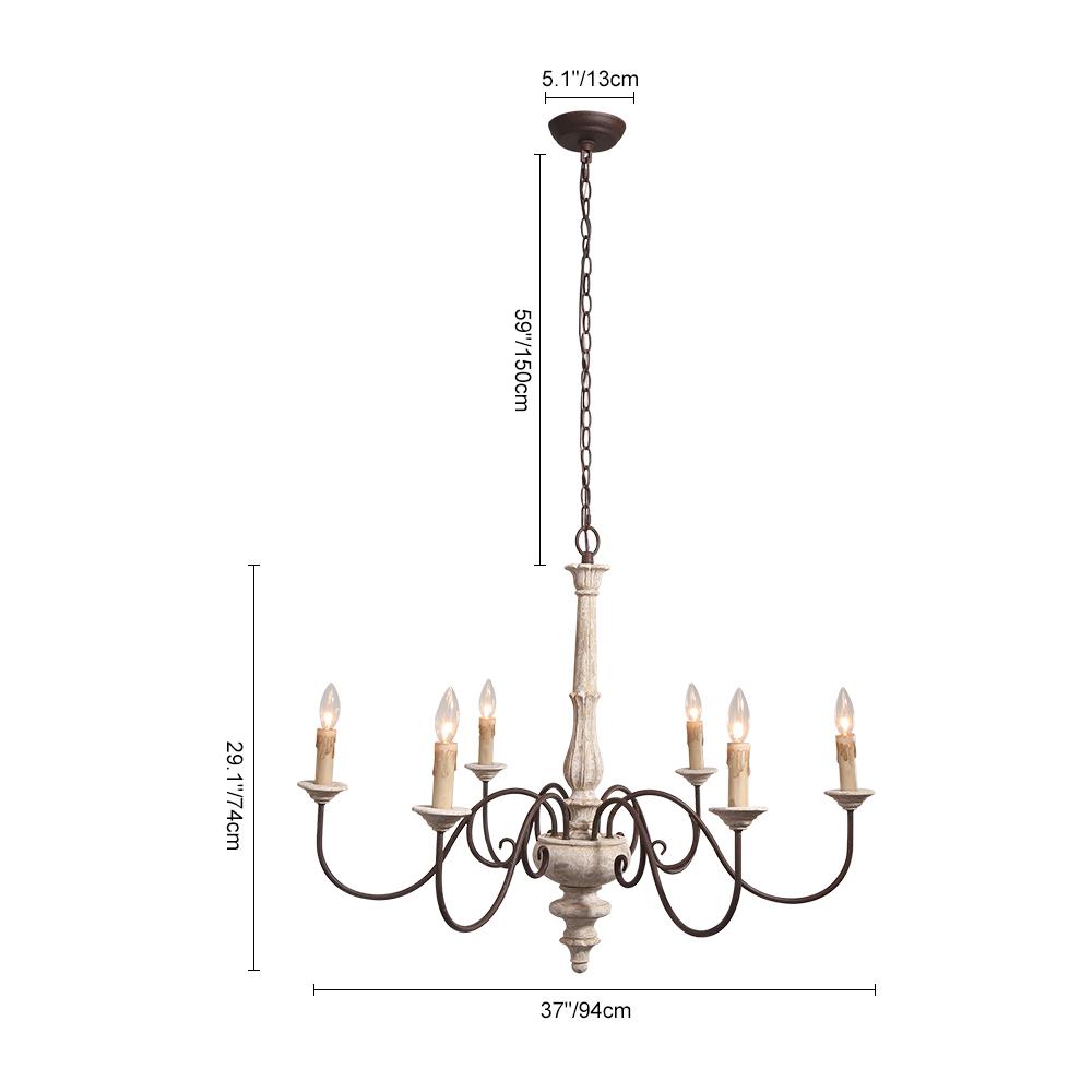 Candle Style Shabby Chic Chandelier