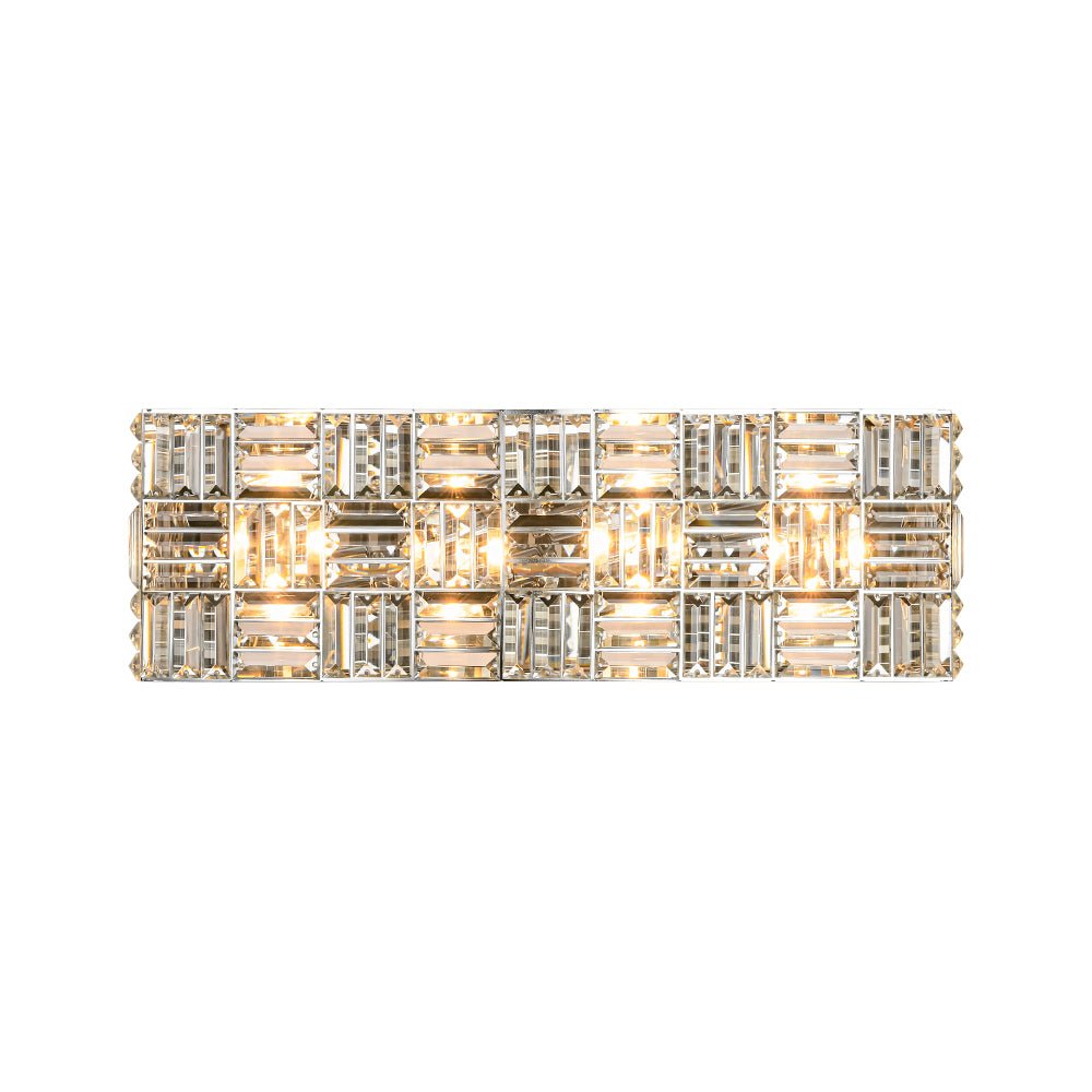 Chrome Luxe Crystal Linear Rectangle Bath Vanity Light